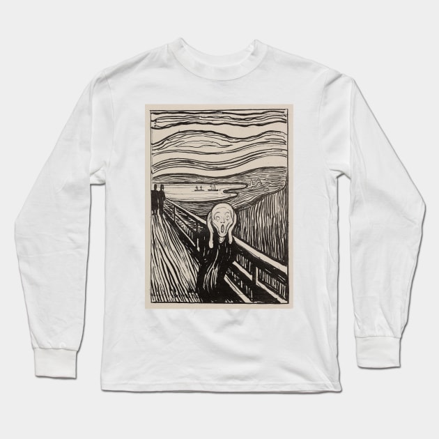 The Scream by Edvard Munch Long Sleeve T-Shirt by POD Artists